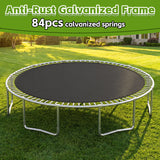 MERSCO 14FT Green Trampoline - 6-Leg Heavy Duty Design with Pro-Backboard