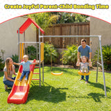 MERSCO Heavy-Duty Outdoor Swing Set & Playset with Slide