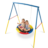 MERSCO Heavy Duty Saucer Swing Set with 440lbs Capacity Metal Stand