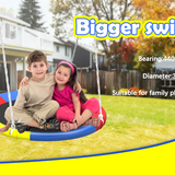 Mersco Swing Set for Backyard with Stand, Swing Heavy Duty 440lbs Metal Outdoor Swing Stand for Playground, Backyard Playset,Halloween,Yellow