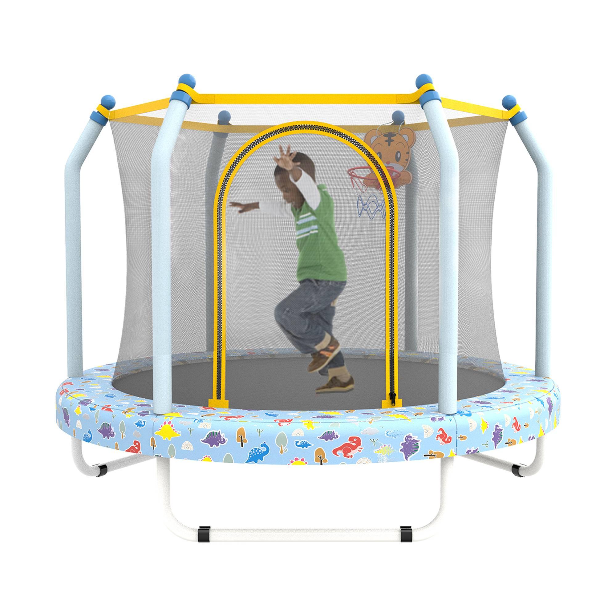 Blue Print Mini Indoor Trampoline With Enclosure(FOB) - MERSCO SPORTS