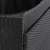 CIRUI 200 Gallon Outdoor Wicker Deck Box with Wheels Lockable Lid,Extra Large All-Weather Rattan Home Storage Box for Patio Furniture,Cushions,Pool and Garden Tools Storage - Gray
