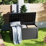 CIRUI 260 Gallon Outdoor Storage Box with Lockable Lid, Extra Large Waterproof Patio Resin Deck Box Home Storage Box for Patio, Cushions,Toys, Black