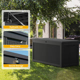 CIRUI 260 Gallon Outdoor Storage Box with Lockable Lid, Extra Large Waterproof Patio Resin Deck Box Home Storage Box for Patio, Cushions,Toys, Black
