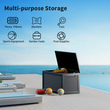 CIRUI 260 Gallon Outdoor Storage Box with Lockable Lid, Extra Large Waterproof Patio Resin Deck Box Home Storage Box for Patio, Cushions,Toys, Black