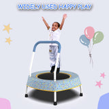Blue Print Small Trampoline for Kids with Handle(FOB) - MERSCO SPORTS