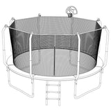 12FT Outdoor Trampoline With Safety Enclosure(FOB) - MERSCO SPORTS