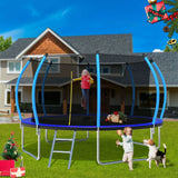 12FT New Design Blue&Black Sports Trampoline With Target Cloth - MERSCO SPORTS