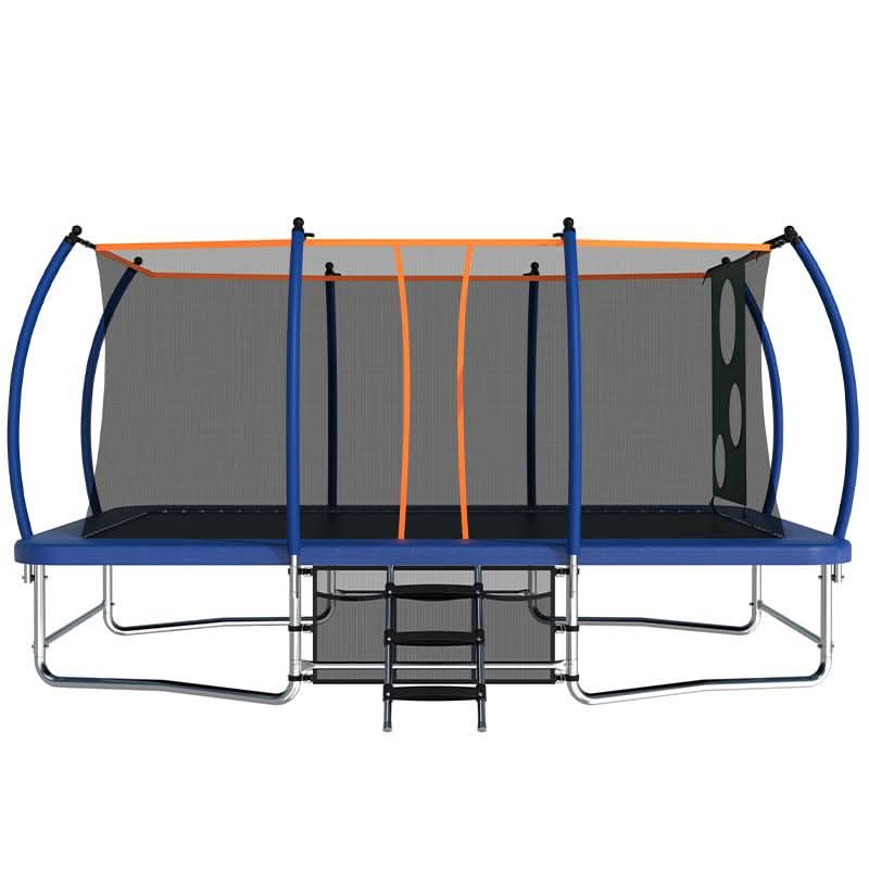 10X16FT Blue Rectangle Trampoline for children and adults with Safety net - MERSCO SPORTS