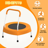 Mersco 28" Trampoline for Kids Indoor Springless Trampoline with Handle Orange