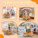 Mersco 28" Trampoline for Kids Indoor Springless Trampoline with Handle Orange
