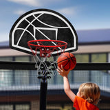 Mini Basketball Hoop for Trampoline ,Trampoline Accessories Fit for Curved Pole Outdoor Trampoline, Kids Trampoline Attachment Accessories,Easily Installation