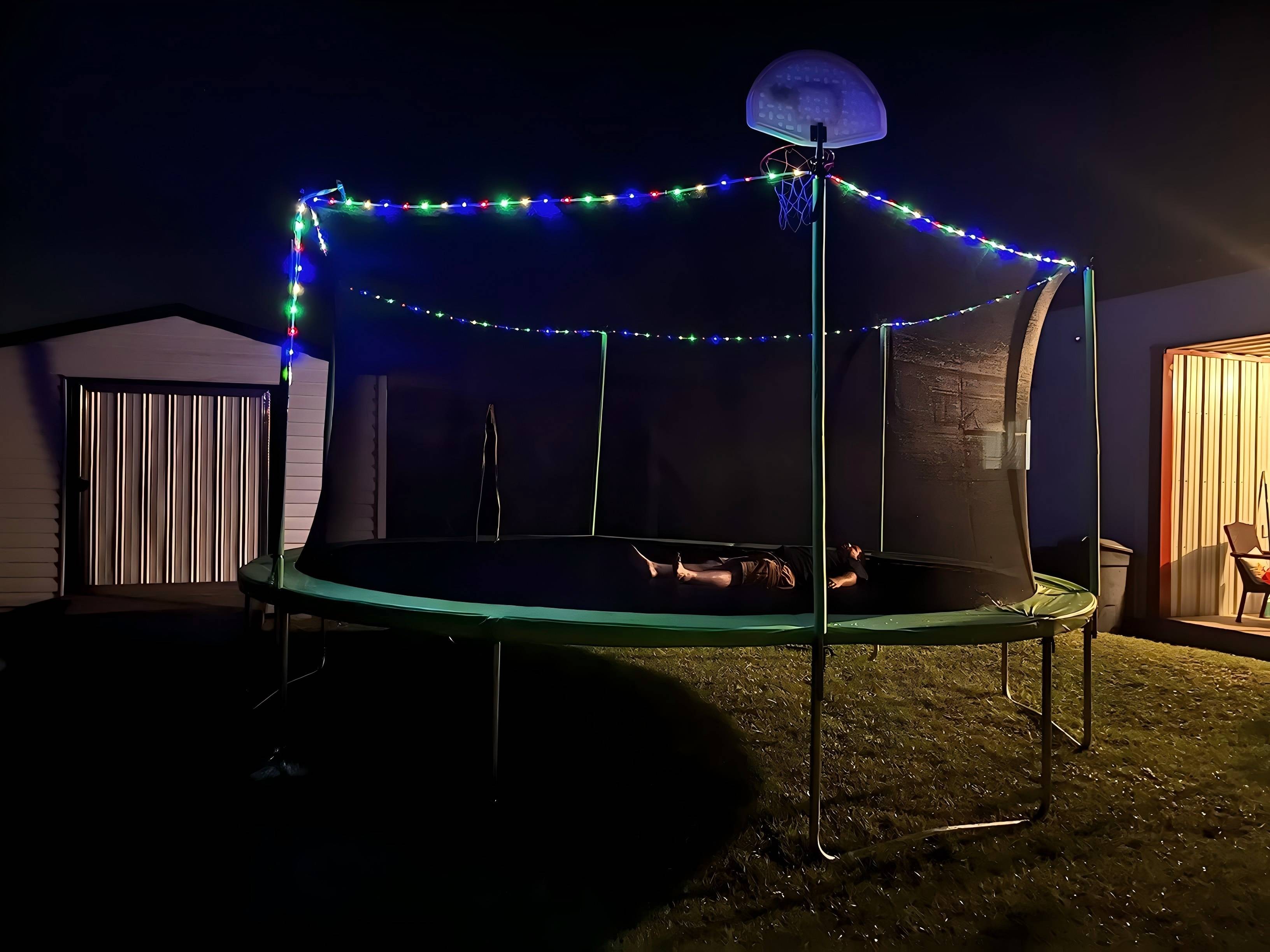 Classic trampoline with light