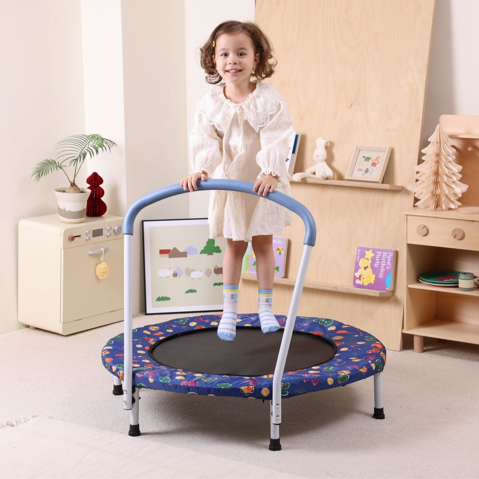 36“ mini Toddler indoor trampoline for kids Age 3-6 - MERSCO SPORTS