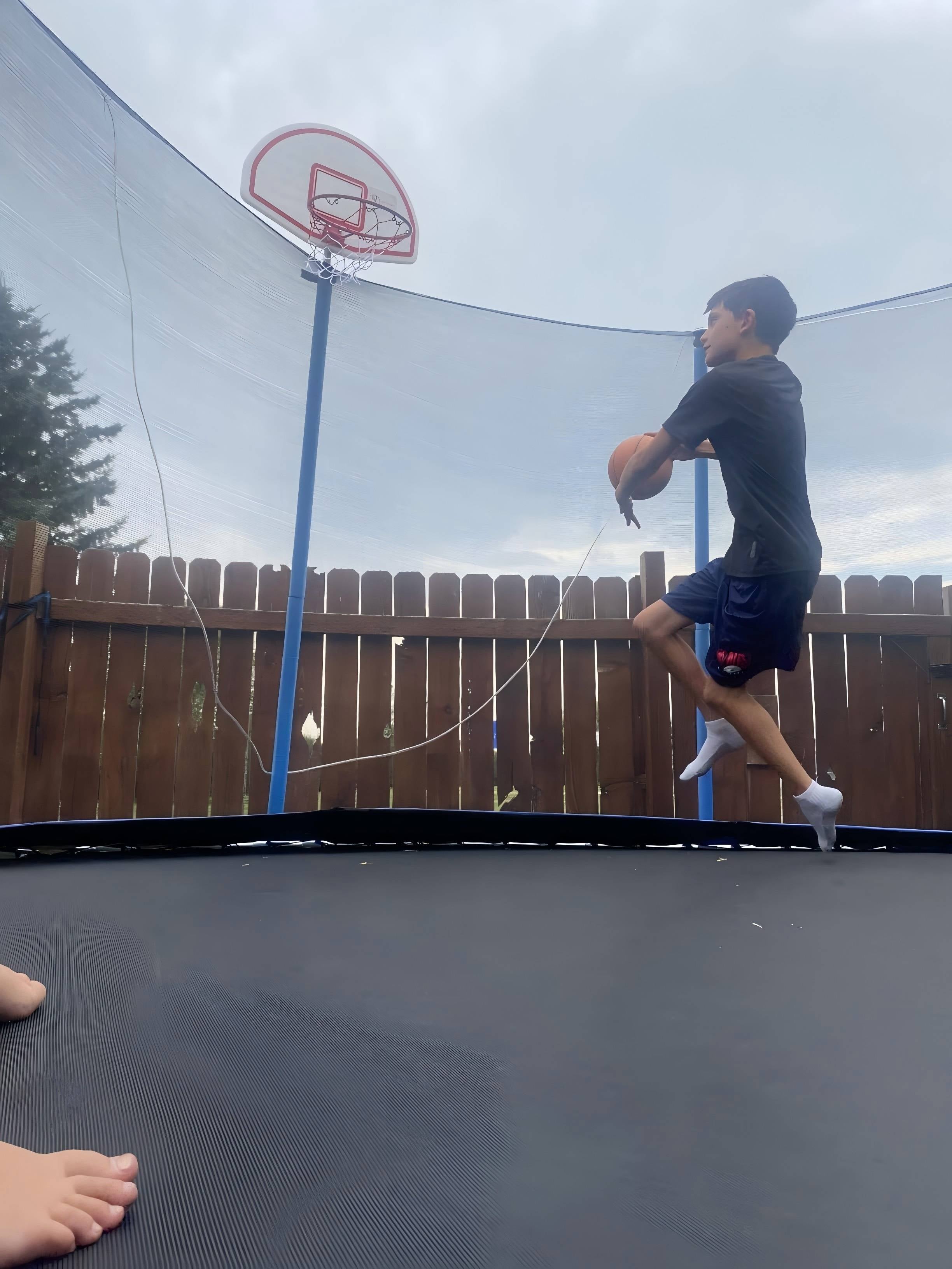 Play on the trampoline