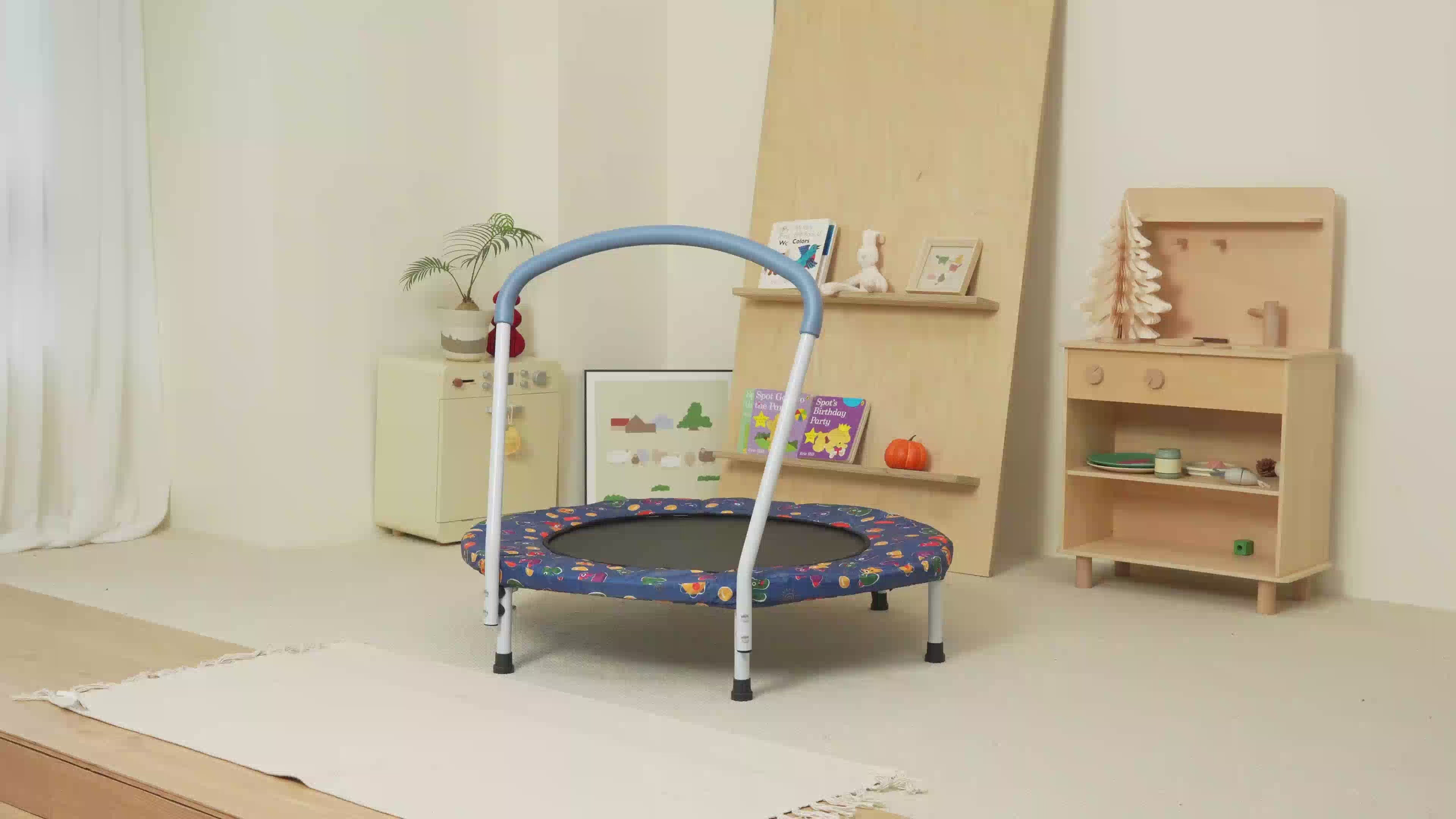 Mini trampolín de interior Todder de 36" para niños de 3 a 6 años-3